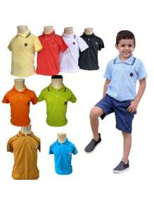 Kit 2 Polo Shirt Collar Kids Boys - Multicolor - View 4