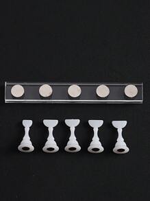 1pc Magnetic Nail Art Practice Display Stand Transparent Gold And Silver Aurora Nail Stand Acrylic Transparent Base Nail Art Display Stand Practice Tools Suitable For Beginners DIY False Nails Nail Art Salon Nail Supplies