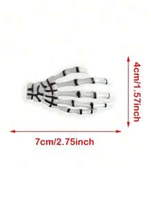 2 chiếc kẹp tóc hình bàn tay bộ xương kẹp tóc kẹp tóc Halloween cho phụ kiện tóc trang phục Halloween cho bé gái kẹp tóc đầu lâu phụ kiện bộ xương móng vuốt cho bé gái - Nhiều màu - Xem 8