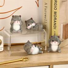 1 pieza Adorno de gato lindo, artesanía decorativa para el hogar, se puede utilizar como regalo para fiestas - Multicolor - Ver 2