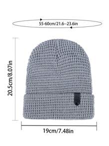 Fashionable Label Decor Slouchy Beanie Hats For Men And Women, Warm Winter Knit Caps With Ear Protection, Suitable For Outdoor Activities, Running, Fitness, Skiing, Skateboarding And Other Leisure Sports. Versatile Wear, Guitar Music Warm Hat, Youth Couple, Holiday Gift