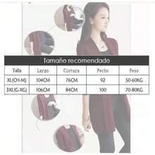 Cardigan Mujer Largo Ensamble Dama Maxi Sueter Con Bolsas - Gris - Ver 2