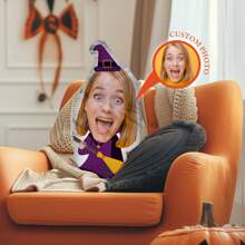 1 chiếc gối phù thủy tùy chỉnh, gối cá nhân hóa, đồ trang trí Halloween tùy chỉnh, gối hình ảnh tùy chỉnh với họa tiết dễ thương hoặc vui nhộn, gối 3D hai mặt, quà tặng cho Halloween, đệm tùy chỉnh - phù thủy - Xem 7