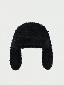 1 件可爱兔耳朵装饰毛绒温暖趣味头饰冬季秋季 - 彩色 - 查看 4