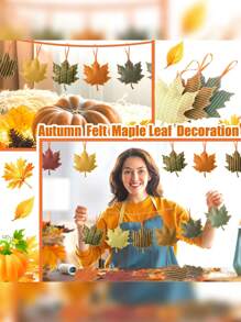 3 件 - 秋季树装饰、感恩节装饰、3D 毛毡枫叶挂饰、南瓜挂饰秋季装饰，适合圣诞节家居秋季派对（随机）、万圣节装饰、秋季装饰、万圣节装饰