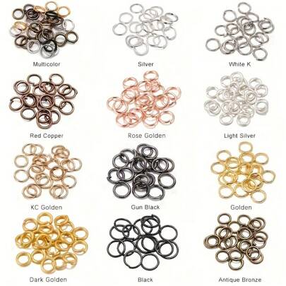 100 piezas/200 piezas Anillos divididos abiertos, anillos partidos, conectores para accesorios de joyería DIY, fabricación, suministros al por mayor, 4, 5, 6, 7, 8, 9, 10, 12 mm
