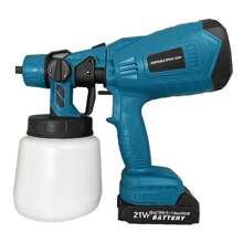 Professional Spray Sprayer With 3 Nozzles And Extra Battery 1000ml 21v Bivolt - Xanh đậm - Xem 7