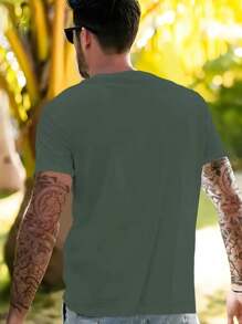 Men's Basketball T-Shirt Premium Mesh Blouse New Release - Army Green - View 2