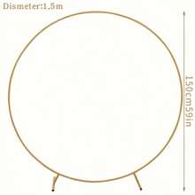 1set Round Golden Metal Balloon Arch Stand Kit, Suitable For Birthday, Wedding, Bridal Shower, Graduation, Anniversary, Christening, Summer, Theme Party, Home Decor, Valentine's Day, Halloween, Christmas, Thanksgiving,Christmas