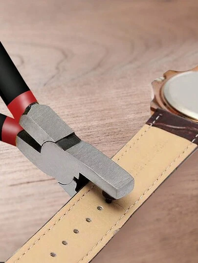 1 pieza Herramienta perforadora, apta para cinturones, correas de reloj, correas de bolsos, etc. Perforadoras de tela y, aptas para artesanías y perforaciones de cinturones de bricolaje fácil, estilo al azar, color al azar