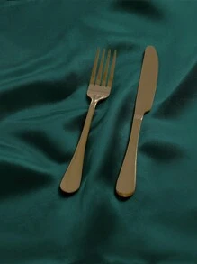 2/6/12pcs Satin Finish Cloth Napkins, Washable Reusable For Holiday Party, Banquet, Restaurant, Kitchen, Dining Table Decor - Dark Green - View 4