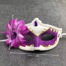 1pc Halloween Costume Prop Masquerade Mask Half Face Mask Party Accessory - Multicolor - View 9