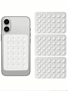 3 Packs Silicone Suction Cup Phone Case Holder, Sticky Phone Accessories Compatible With Iphone And Android, Hands-Free Toys, Mirror/Shower/Phone Holder For Video And Selfie (White) Compatible With IPhone, Android Phone, Gift For Birthday, Family, Friends Phone Stand