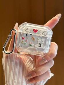 1 个多色漆樱桃/蝴蝶结/小狗图案透明防震蓝牙耳机盒兼容 Airpods 1/2、AirPods Pro、AirPods Pro（第二代）、AirPods 3 - 彩色 - 查看 8