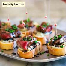 200pcs Premium Appetizer Toothpicks, Gold Stirrers For Party Decoration, Charcuterie, Sandwiches, Burgers, Fruits Christmas Gift