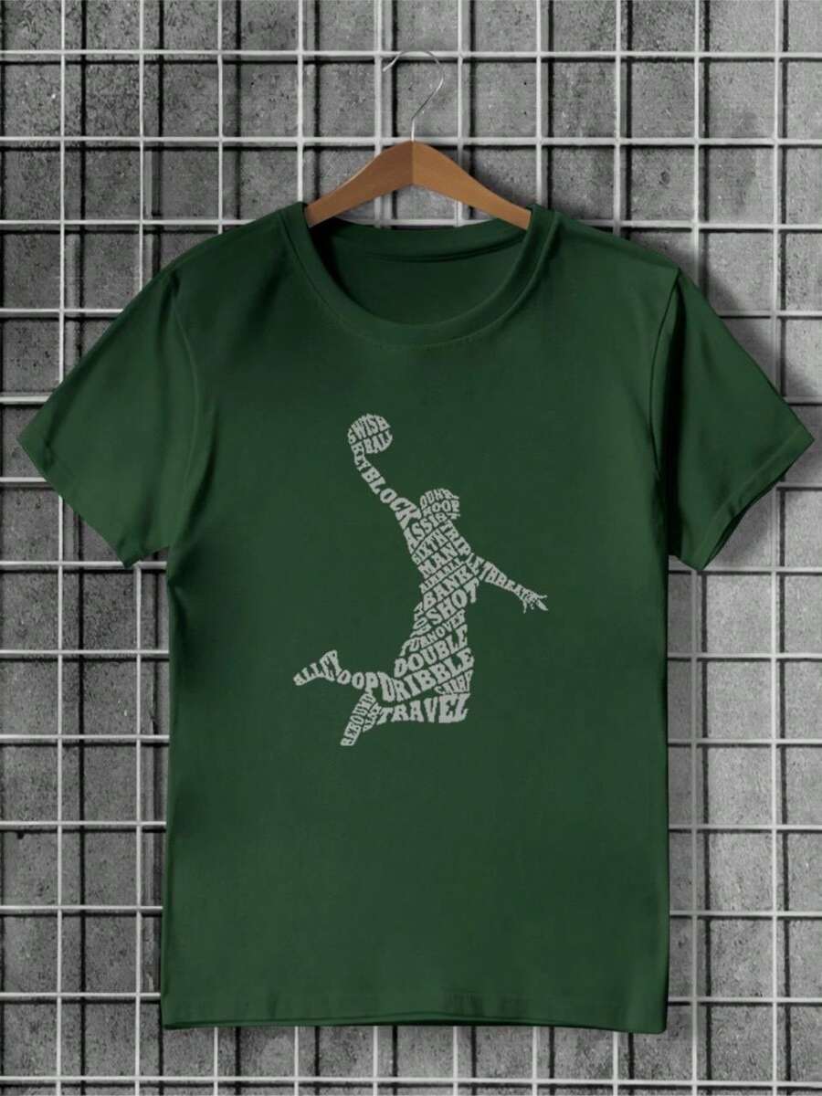 Men's Basketball T-Shirt Premium Mesh Blouse New Release - Army Green - View 1