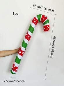 1 个充气巨型拐杖糖装饰气球 - 适用于圣诞节和新年前夜派对的新奇圣诞装饰道具 - 易于安装、尺寸巨大、有趣的互动设计，适合室内和室外庆祝活动 - 彩色 - 查看 14