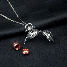 قلادة وعاء زهرة مجوفة قطعة واحدة للرماد، قلادة تأبيدية لرماد في قلبي الأبدي، وعاء قلادة تذكاري لرماد الحرق للنساء