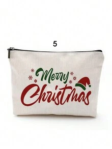 1 túi vải canvas họa tiết Giáng sinh in chữ mỹ phẩm/du lịch, túi cầm tay tiện dụng, túi quà tặng túi trang điểm đồ dùng học tập đồ dùng học tập du lịch đồ dùng trang điểm đồ dùng thiết yếu ngày lễ ngày lễ trở lại trường túi mỹ phẩm túi trang điểm túi đựng đồ trang điểm làm đẹp đồ trang điểm tổ chức tiệc trang điểm đồ trang điểm lưu trữ đồ trang điểm - Nhiều màu - Xem 10