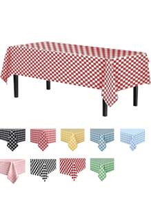 1pc/4pcs/6pcs Plaid Disposable Table Cloth, Classic Checkered Tablecloth, Multiple Colors Available, Square Shape, PEVA Material, Plastic Tablecloth, Tabletop Protection, Suitable For Weddings, Birthday Parties And Other Occasions - Multicolor - View 14