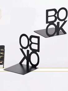 2 stuks/1 stuk BOEK boekensteun in de vorm van een letter, metalen boekensteunen voor op het bureau, intrekbare boekensteun voor studenten, retro minimalistische boekensteunen, voor thuis, woonkamer, kantoor, boekenplankdecoratie, Kerstmis, Valentijnsdag, nieuwjaarscadeau, begin van het schooljaar