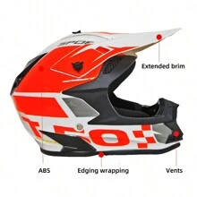 AD 1pc Motorcycle Motocross Enduro Safety Helmet, Bike/Bicycle Off-Road Riding Downhill Protective Helmet For Men & Women, Suitable For All Seasons