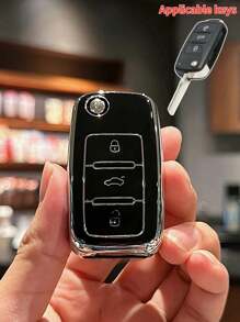 1 pieza Funda Protectora de Llave Plegable de Coche TPU, Con 3 Botones, Adecuada Para Accesorios de VW Para Polo Para Golf Para Passat, No Adecuada Para Coches Peugeot, Por Favor Consulte la Imagen de Botones Correspondiente Mostrada en la Imagen Principal Antes de Comprar - Multicolor - Ver 12