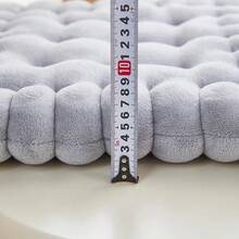 1pc Yellow Biscuit Shaped Meditation Cushion Seat Cushion Round Cookie Chair Pad Square Floor Pillow Cushion For Chair Living Room Balcony Office Sofa Yoga - Golden - View 4