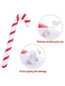 1 个充气巨型拐杖糖装饰气球 - 适用于圣诞节和新年前夜派对的新奇圣诞装饰道具 - 易于安装、尺寸巨大、有趣的互动设计，适合室内和室外庆祝活动 - 彩色 - 查看 4