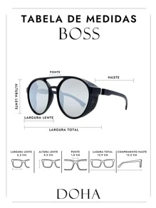 Boss Doha Men's Steampunk Sunglasses - Silver - View 5