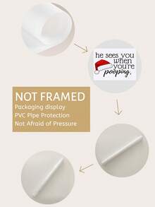 1 件无框圣诞老人浴室印刷品，当你大便时他会看到你，可打印，圣诞节浴室墙壁装饰，可打印的圣诞节标志，返校，学校用品 - 彩色 - 查看 6