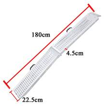 Froadp 2 X Folding Access Ramps Max. 400 Kg Loading Ramps For Motorcycles, Lawnmowers, Scooters, Construction Machinery, Etc. - Silver - View 2