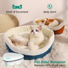家用除臭剂猫砂盆除臭剂可充电除臭剂超静音无尘宠物除臭剂浴室厨房净化空气 - 白色的 - 查看 6