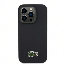 Lacoste Funda con Logo Bordado para iPhone 15 Pro Max en Color Negro - Negro - Ver 3