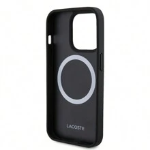 Lacoste Funda con Logo Bordado para iPhone 15 Pro Max en Color Negro - Negro - Ver 7