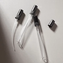 FIGHTYU 10/20 Stück 10ml/5ml Mini Parfümzerstäuber Flaschen mit schwarzem Deckel, inklusive 4 Zubehörteile: 2 Trichter & 2 Pipetten, geeignet zum Nachfüllen von Düften, tragbar und flugsicher