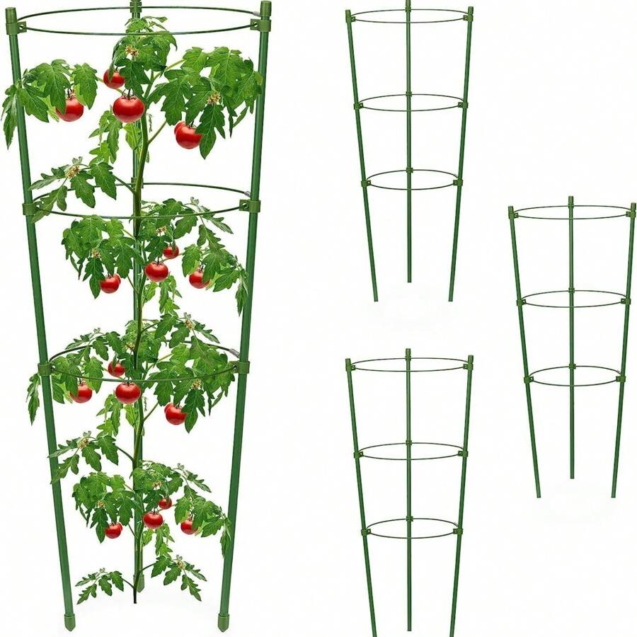 3Pcs Set Adjustable Tomato Cage Plant Support Cages Garden Cucumber Trellis Ring - 3PCS - View 1