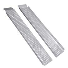 Froadp 2x Access Ramp Steel Loading Ramp Loading Ramps | Max 400 Kg | Loading Dock | Loading Rail | Galvanized Steel | Non-Slip For Car, Motorcycle, Quad, Silver - Silver - View 1