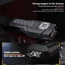 1pc Portable LED Flashlight Red And White Dual Light Multifunctional Flashlight Rechargeable Power Bank Suitable For Outdoor Lighting Camping Tactical Flashlight - Black - View 5