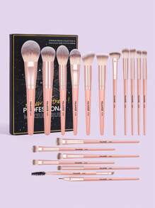 MAANGE 18件套专业化妆刷套装，带便携收纳盒，刷毛柔软，方便携带，包含粉底刷、眼影刷、眉刷等，是旅行化妆的理想之选。套装包含各种化妆刷，是化妆礼盒的理想之选。 - 粉色 - 查看 8