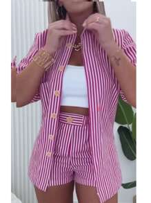 Striped Set - Màu Hồng baby - Xem 2