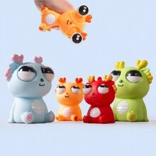 1 бр. Играчка за стискане Pupping Eyes Dragon Keychain, преносим и облекчаващ стреса - Дракон с експлозивни очи - Преглед 4