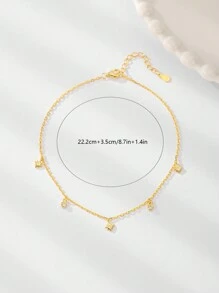 925 Sterling Silber Niedlich Mini Sonnen Design Fußkette, Jugendliche Alltagsmode, Party Event Festival Geschenk