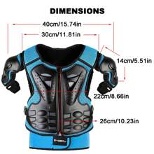 Equipo de moto de campo para niños, 5 piezas, chaqueta de protección de motocicleta juvenil, equipo de protección para motocross con coderas, rodilleras y protector de pecho, apto para niños y niñas de 4 a 12 años, para bicicleta de montaña y ciclismo