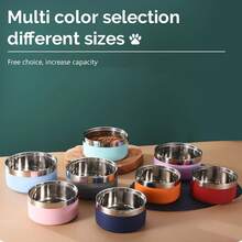 个性化狗碗，定制保温狗食碗，带名字的不锈钢宠物碗，食物碗，水碗，猫碗，宠物狗猫礼品，定制狗碗 - 灰色 - 查看 7