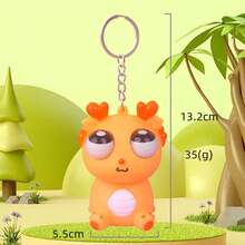 1 бр. Играчка за стискане Pupping Eyes Dragon Keychain, преносим и облекчаващ стреса - Дракон с експлозивни очи - Преглед 9