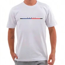 SHIRT UNISEX NATURAL PARIS T-SHIRT 100% COTTON PREMIUM COLORS - 紅色 - 查看 3