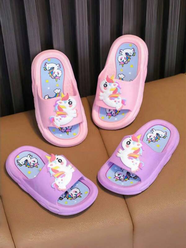 Kids Girls' Slippers, Summer Girls Sandals, Indoor Non-Slip Ultra-Soft Bathing Cute Princesses Shoes For Toddler & Big Child