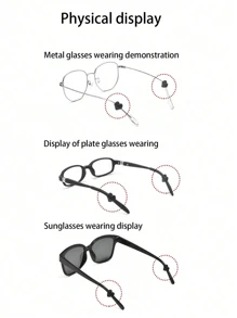 6 sztuk okularów w kształcie serca, antypoślizgowe nakładki na okulary, miękkie silikonowe antypoślizgowe nakładki na nogi okularów z haczykami na uszy, akcesoria do mocowania nóg oczu, gadżety zapobiegające upadkom, odpowiednie do szerokości nóżek okularów 3-8 mm, dla mężczyzn, kobiet, przyjaciół, par i rodziny, pasek, okulary