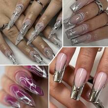XEIJAYI Nail Art Liner Gel For Edging And Painting, High-Density Metallic Gel, Professional Nail Salon Use - 粉色 - 查看 5